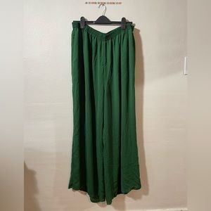 Green ModCloth Wide Leg Lined pants